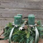 Adventkranz mit grünen Kerzen